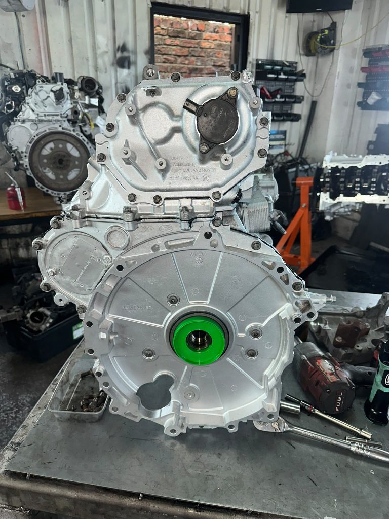 Front view of an engine assembly