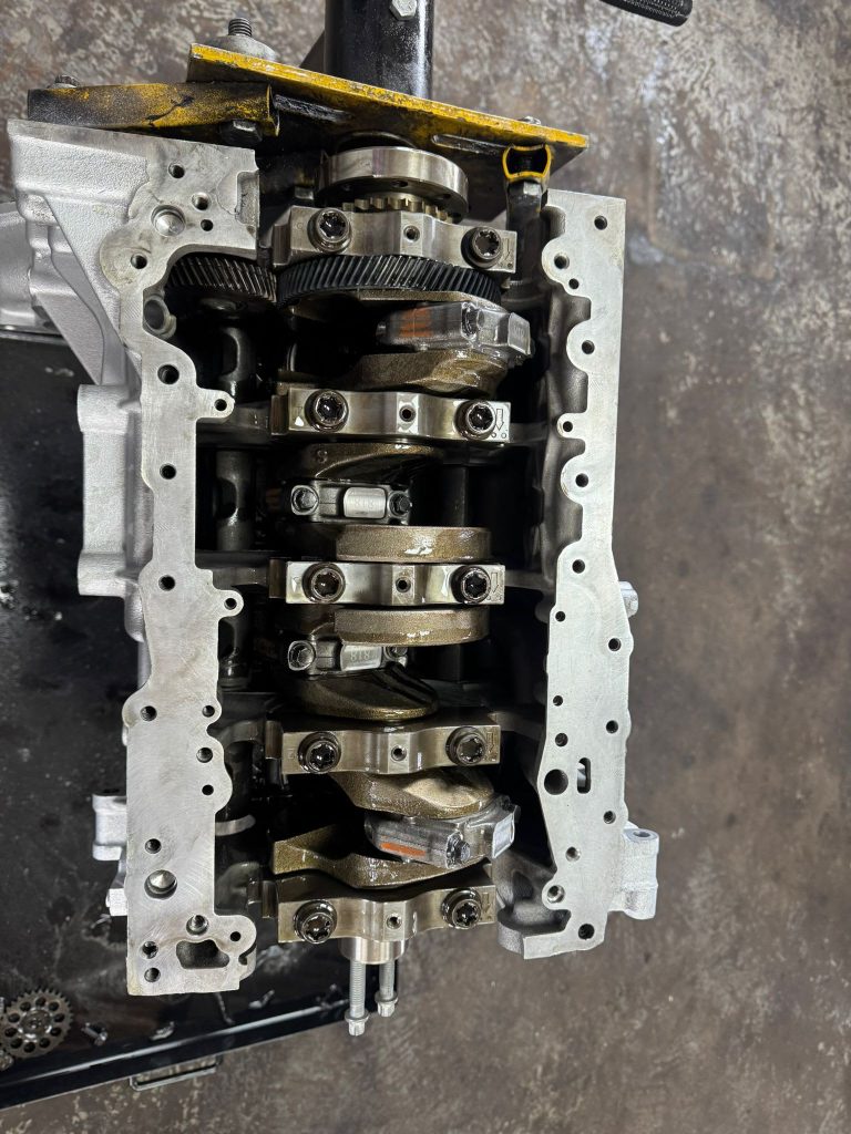 Crankshaft and lower engine assembly