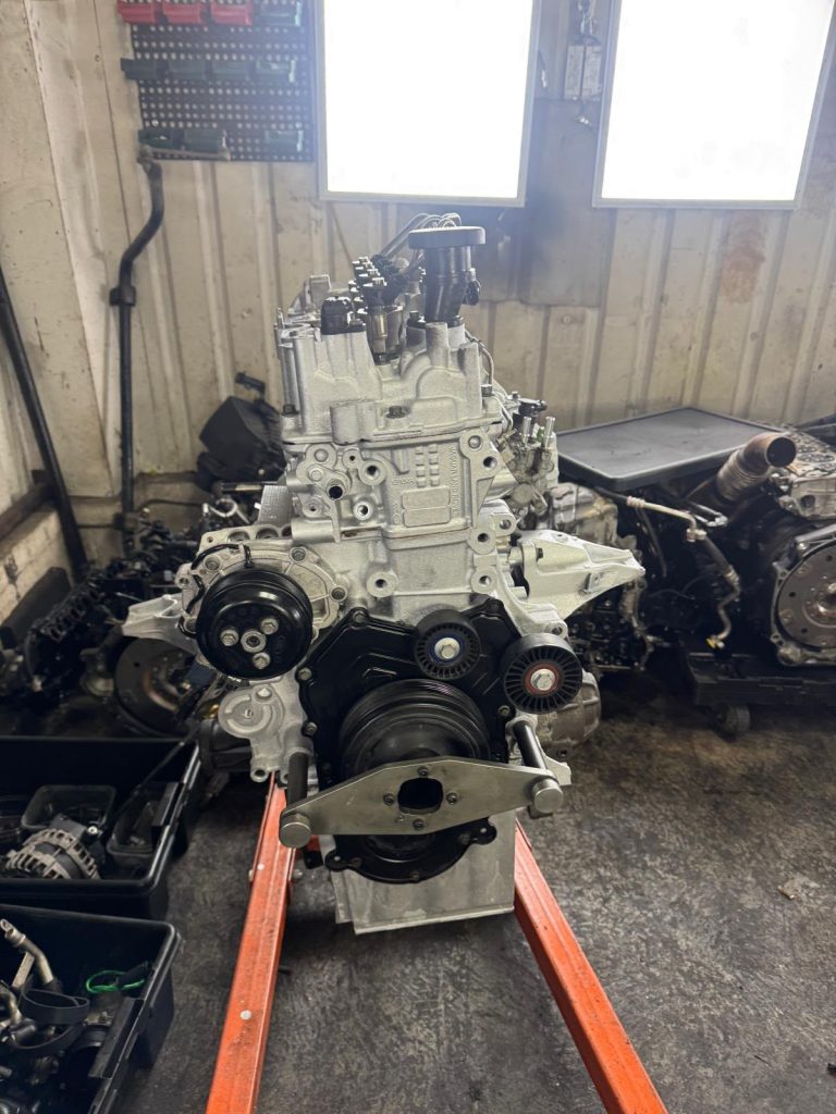 Engine rebuild on the stand — D&A Motors workshop, Hull